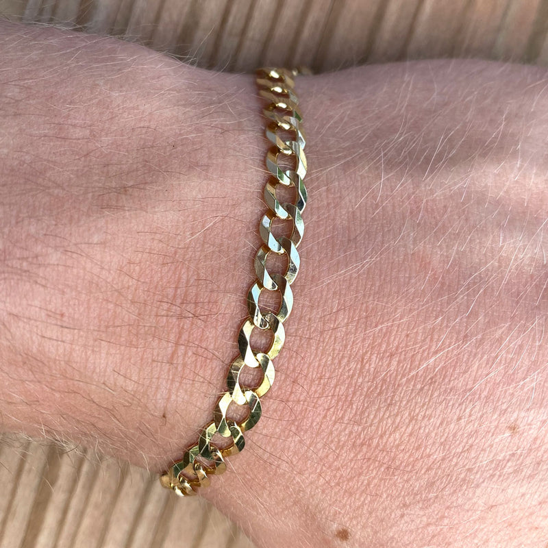 Solid Gold Curb Cuban Bracelet The Gold Gods