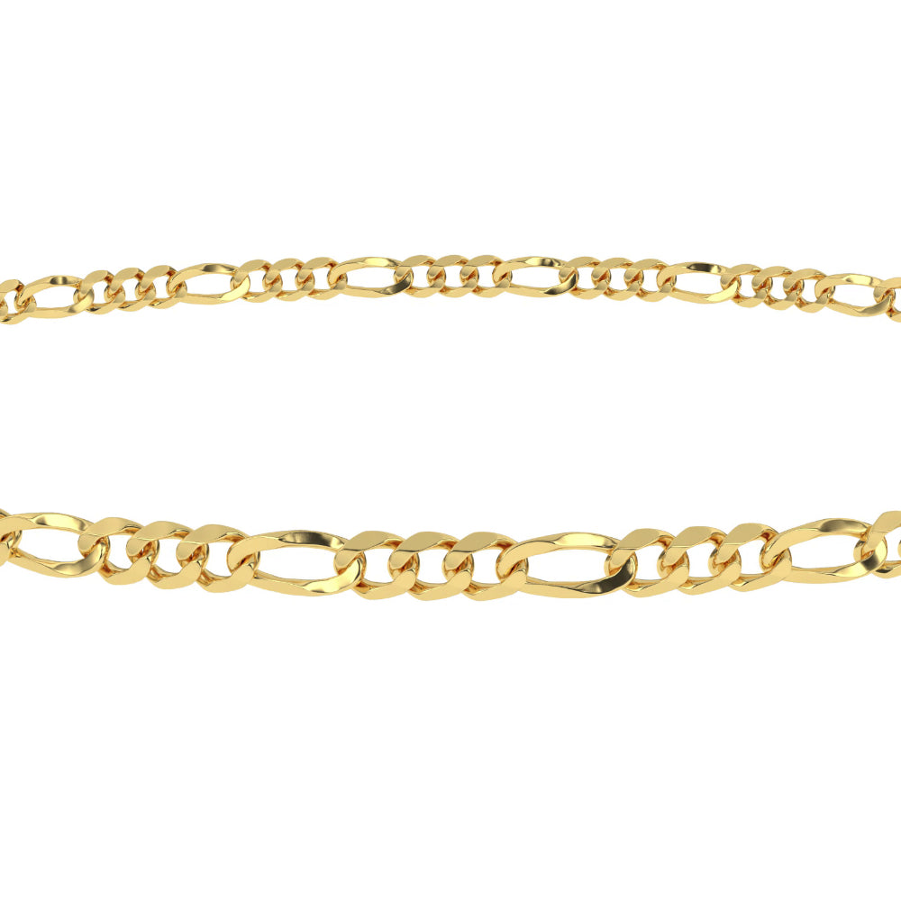 Solid high quality 10K Gold Figaro Chain 3mm, Ladies Men Children Gold Chain