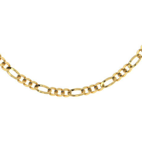 Men's Solid Gold Figaro Link Chain The Gold Gods Front View