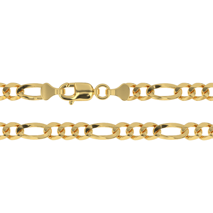 14k Men's Solid Gold Figaro Link Chain The Gold Gods Clasp 2