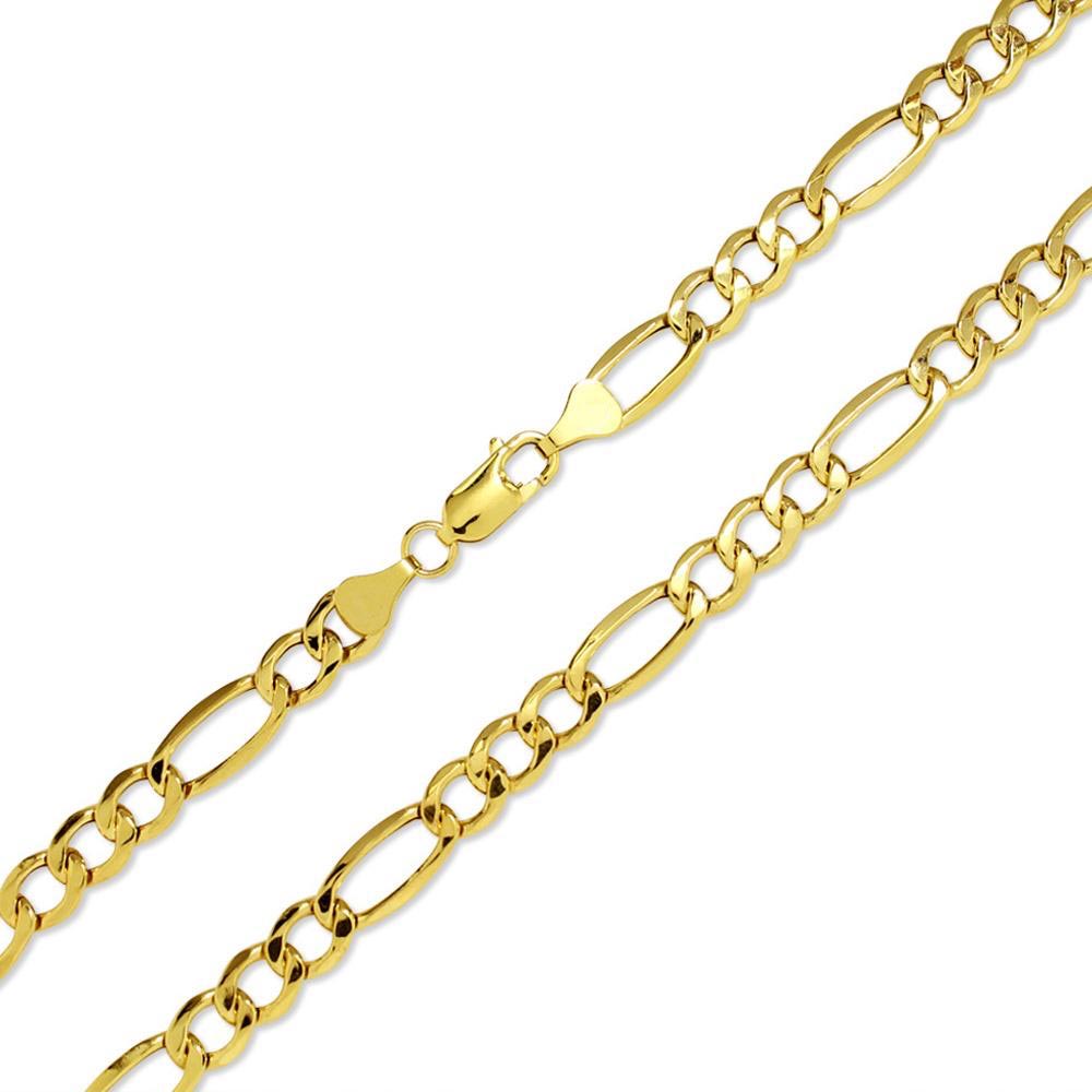 Solid Gold Figaro Link Chain | The Gold Gods