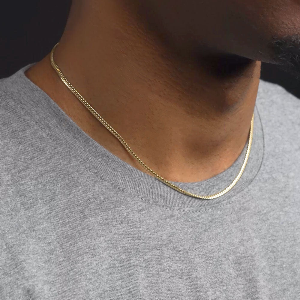 10k solid deals gold chain mens