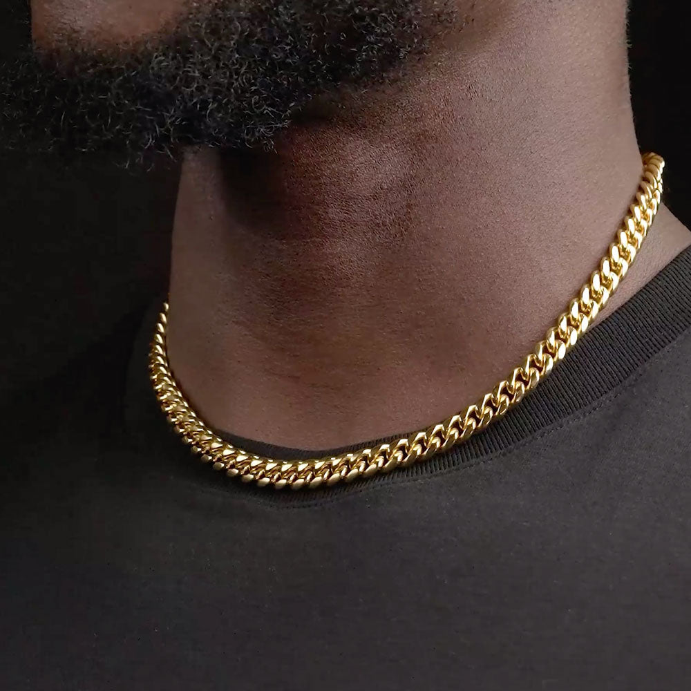 Solid Gold Cuban Link Chain (8mm) The Gold Gods