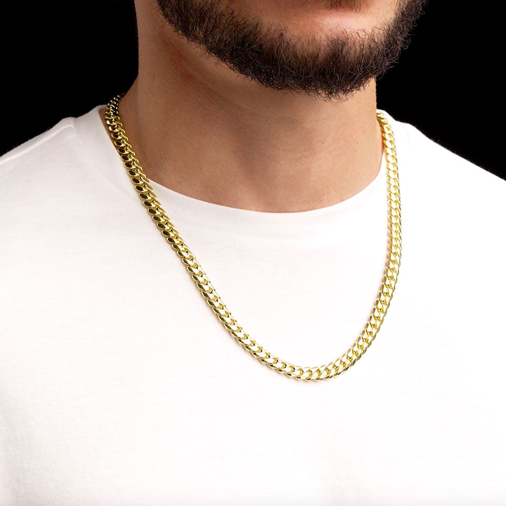 10k 14k Solid Gold Cuban Link Chain Mens Fashion Jewelry The Gold Gods 1