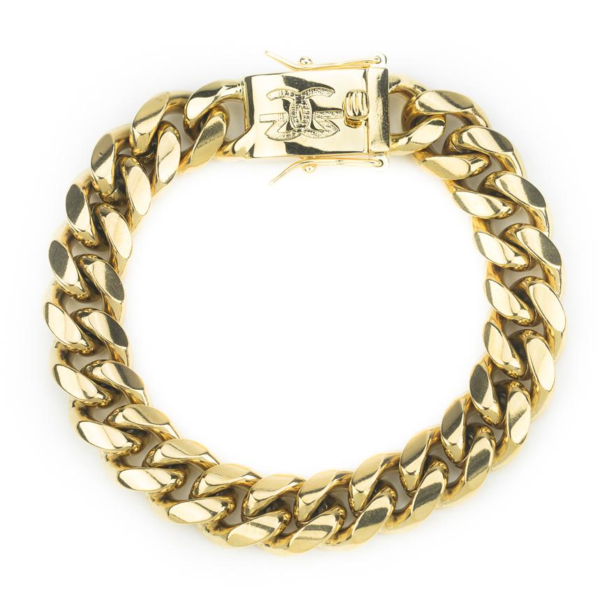 Miami Cuban Link Bracelet 12mm The The Gold Gods top look