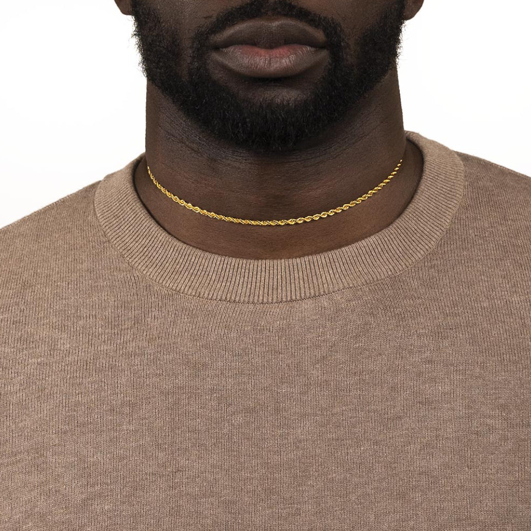 18k Gold 16in Gold Rope Chain Pre-Owned 18ct Yellow Gold 16 Inch