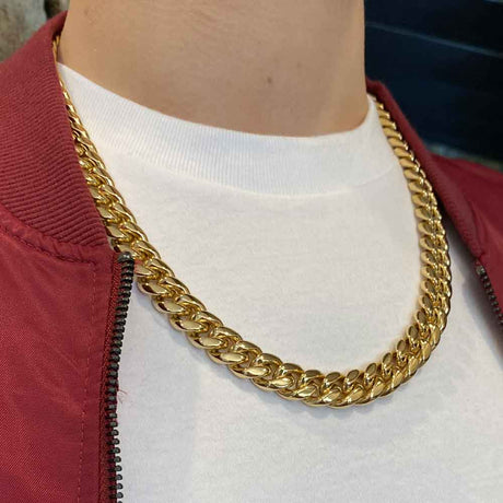 Miami Cuban Link Chain 10mm The Gold Gods lifestyle