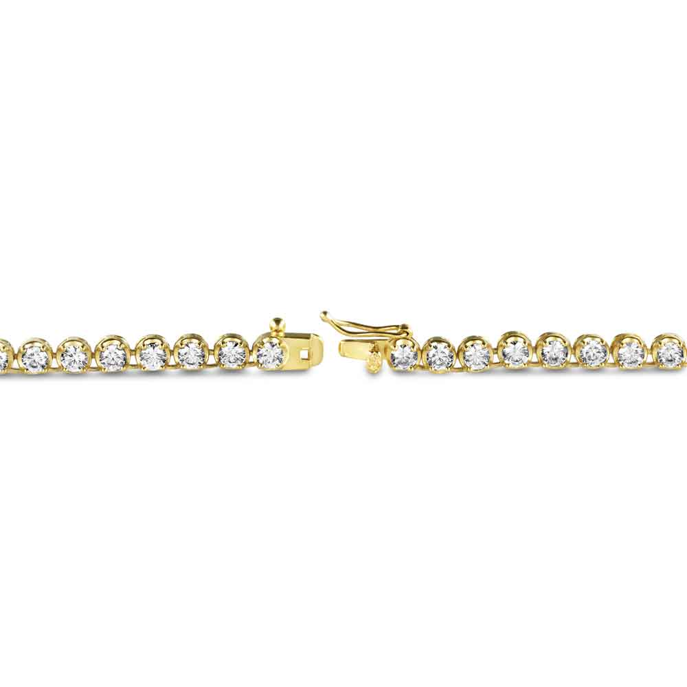 Tennis Gold Chain Diamond Buttercup 4mm The The Gold Gods lock close up view