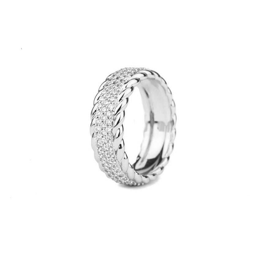 18k-white-gold-plated-3-Row-Rope-eternity-diamond-ring-the-gold-gods-mens-jewelry