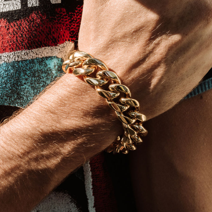 18mm Cuban Link Bracelet The Gold Gods Lifestyle