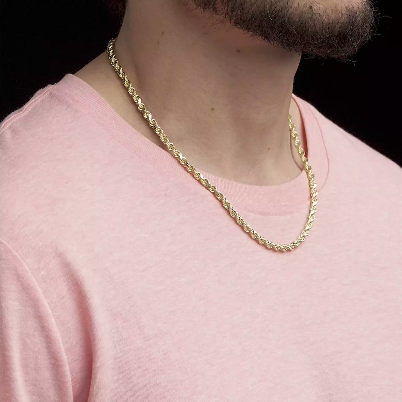 5mm Solid Gold Rope Chain The Gold Gods