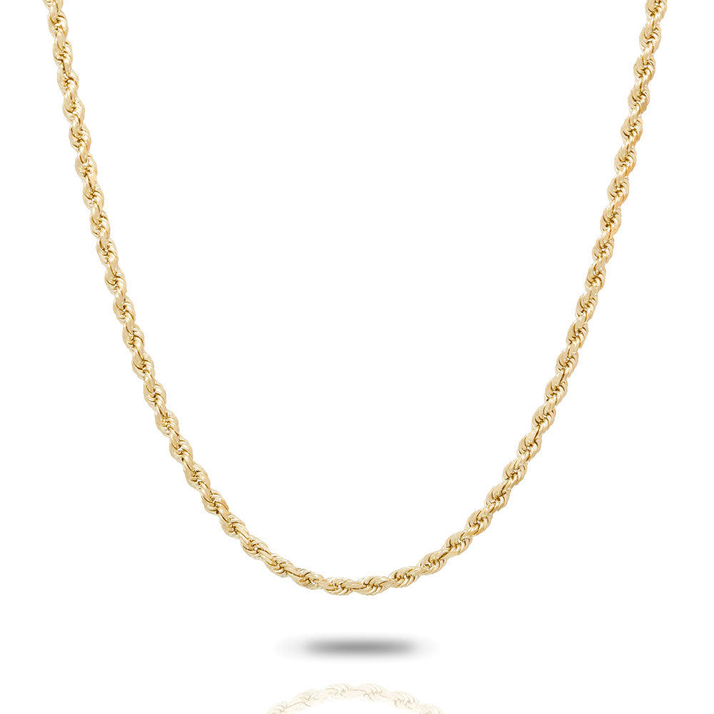 GLD The Shop 4mm Rope Necklace 18 20 24- Gold