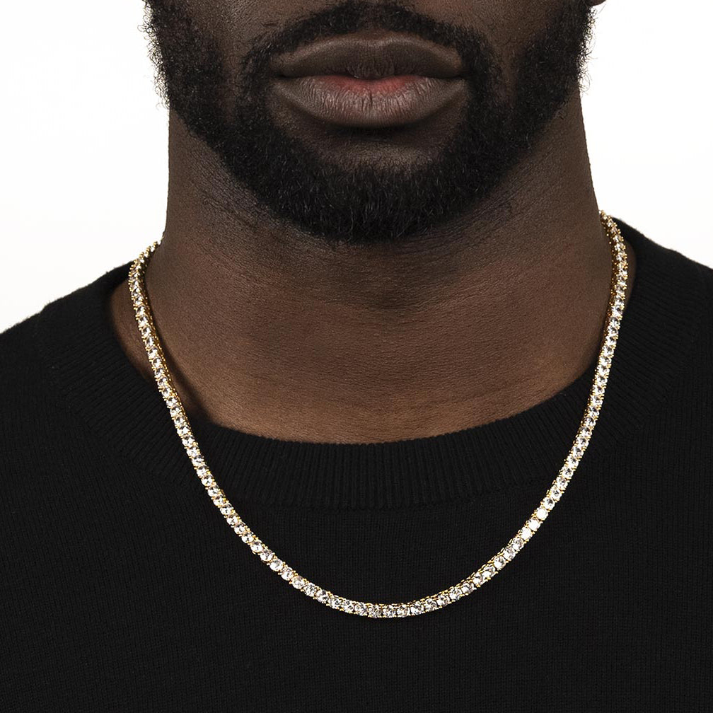 Gold Diamond Tennis Chain 4mm The Gold Gods - Main Image