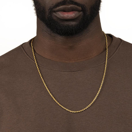 Gold Rope Chain mens jewelry The Gold Gods 26 inch