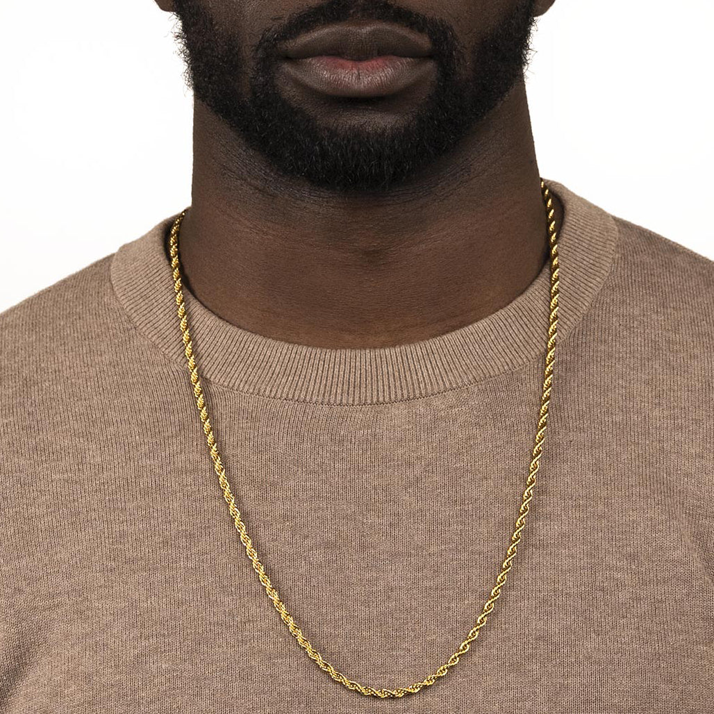 4mm Gold Rope Chain 26 Inch 14k Gold 10k Gold Rope Chain 24 Inch