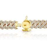 Men's Diamond Cuban Bracelet 3 Row (18 mm) The Gold Gods Clasp 1