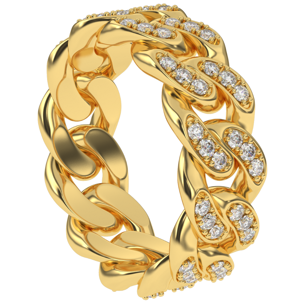  6MM-DIAMOND-CUBAN-RING-the-gold-gods-mens-jewelry-18k-gold-plated-front-side-view