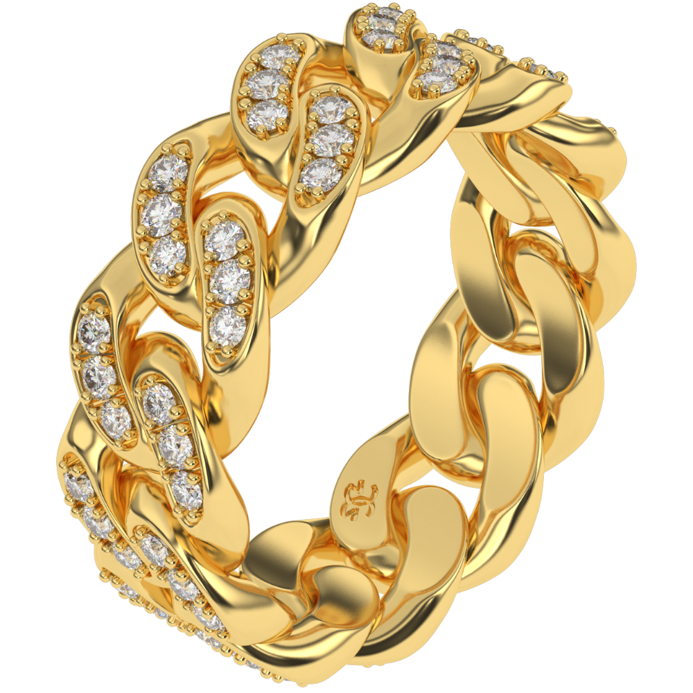 6MM-DIAMOND-CUBAN-RING-the-gold-gods-mens-jewelry-18k-gold-plated-front-side-view-2