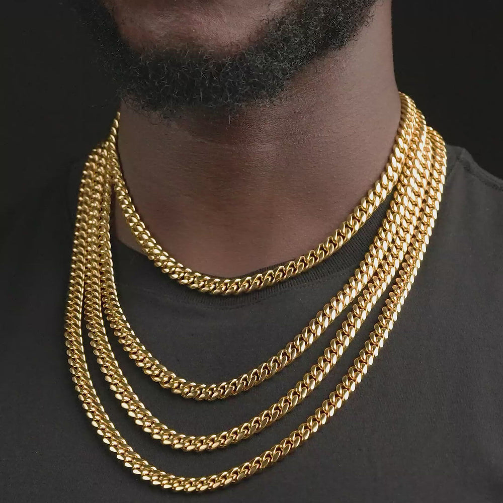 Miami Cuban Link Chain 8mm Gold Gods® All length spin Video