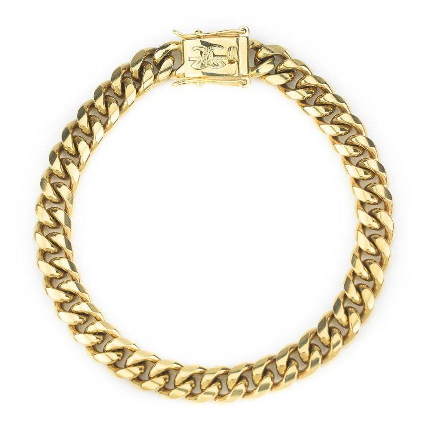 Miami Cuban Link Bracelet (6mm) The Gold Gods top view