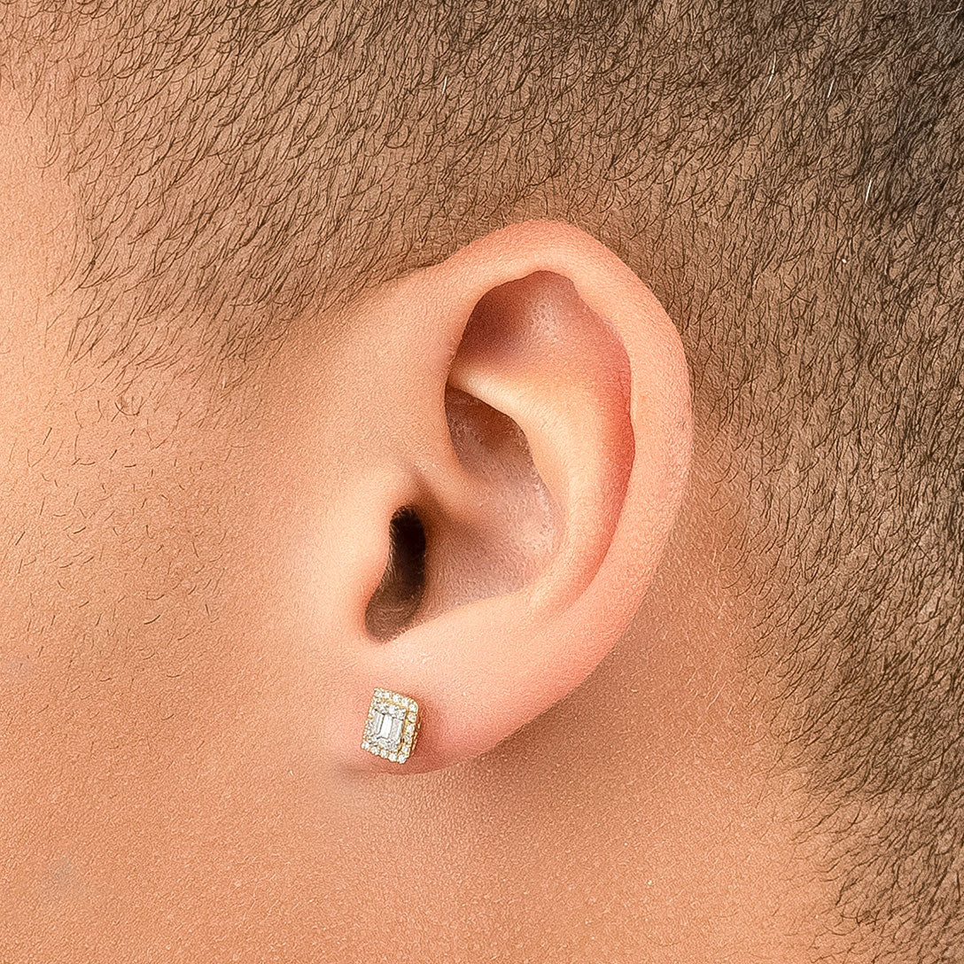 Buy Mens Earrings 18K Gold Stud Earrings Men, Minimalist Male Earring, Boys  Stainless Steel Silver 3mm Mens Stud Earrings Studs for Men Online in India  - Etsy