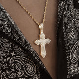 Diamond Royal Cross & Mens Rope Chain 2 The Gold Gods
