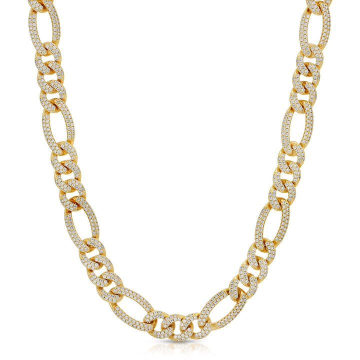 Diamond Figaro Link Chain mens jewelry the gold  gods 2