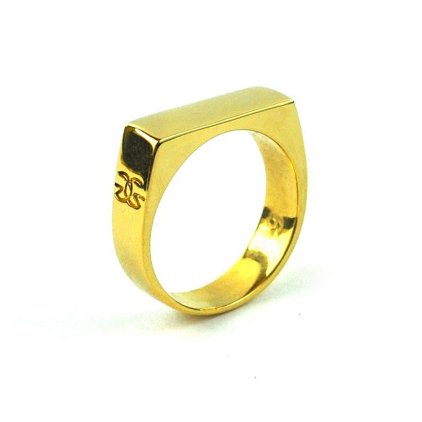 Gold Bar Ring The Gold Gods