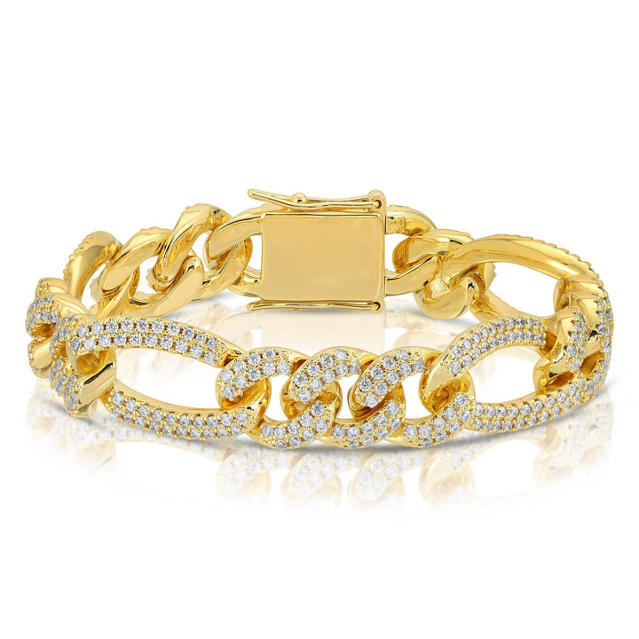 Gold-Diamond-Figaro-Bracelet-The-Gold-Gods