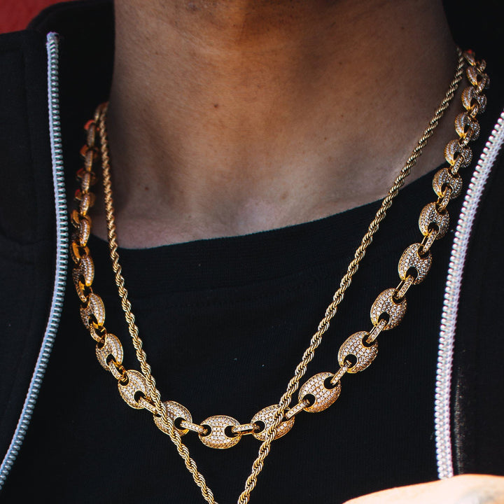 Diamond Puff Link Chain The Gold Gods Lifestyle