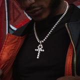 Tennis Gold Chain Diamond Buttercup 4mm The Gold Gods with Diamond Ankh