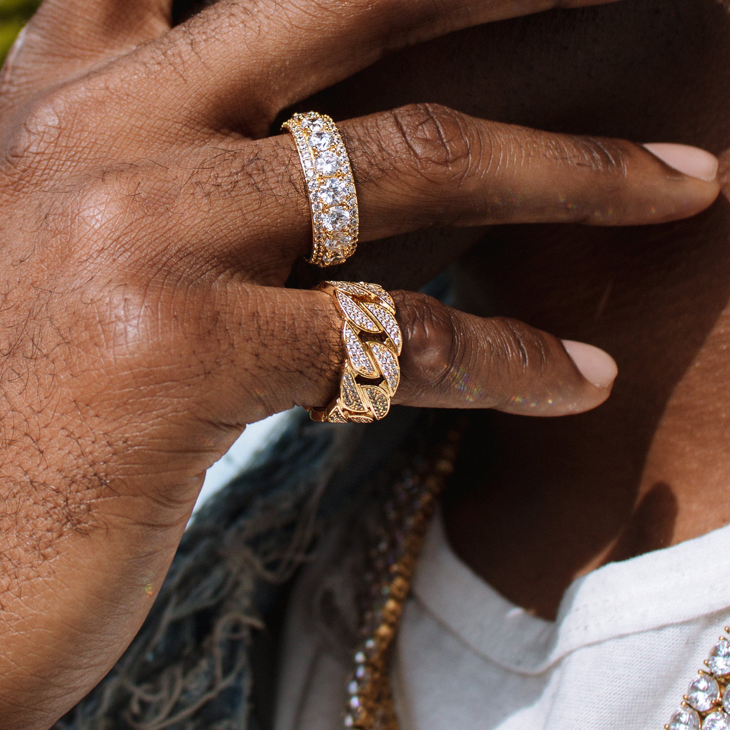 14k Yellow Gold Mens Diamond Cuban Link Ring 0.5 Ctw – Avianne Jewelers