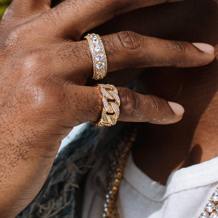 Diamond Cuban Link Ring The Gold Gods lifestyle view