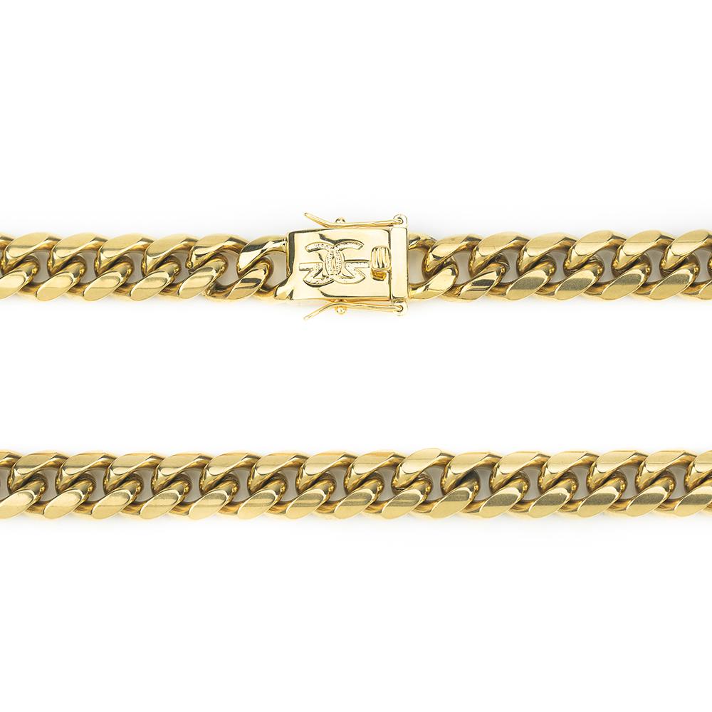 Miami Cuban Link Chain 12mm The Gold Gods close up look
