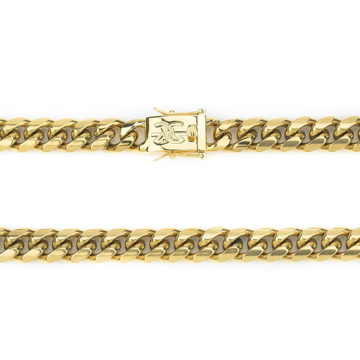 Miami Cuban Link Chain 12mm The Gold Gods close up look
