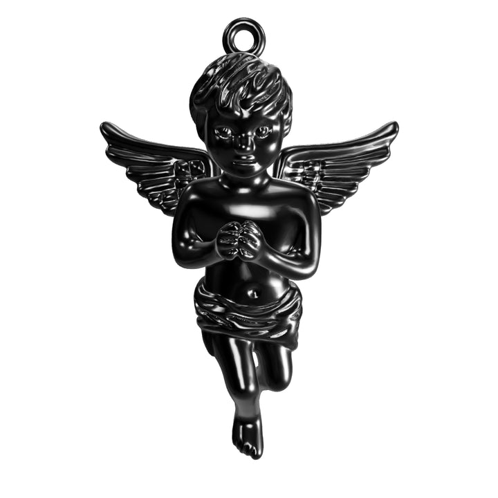 Micro Angel Pendant black Rhodium