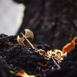 Battle Axe Necklace Pendant & Rope Gold Chain The Gold Gods Close up view