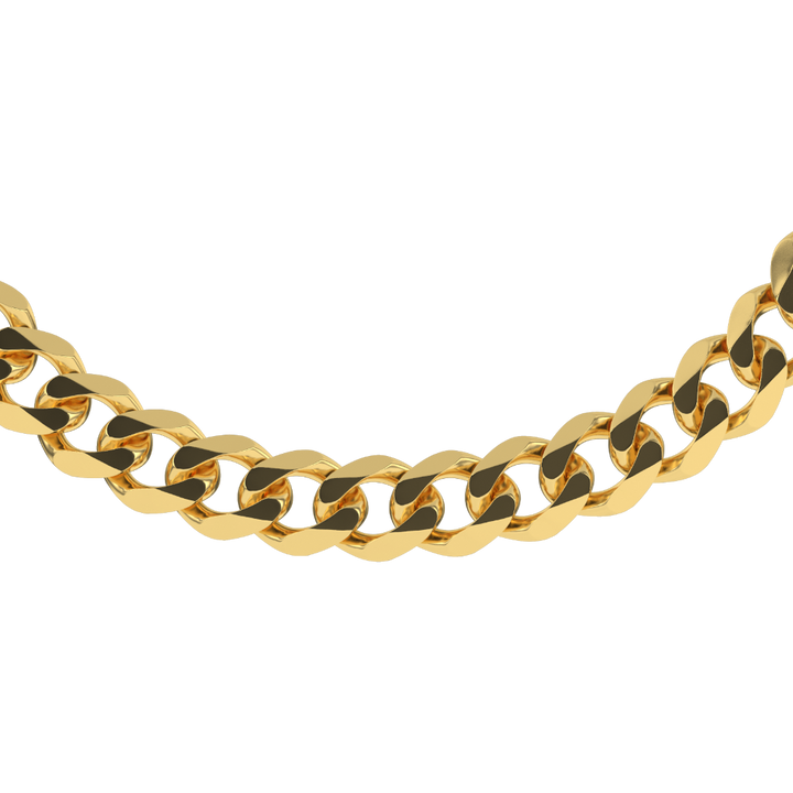 Solid Gold Curb Cuban Bracelet The Gold Gods front view