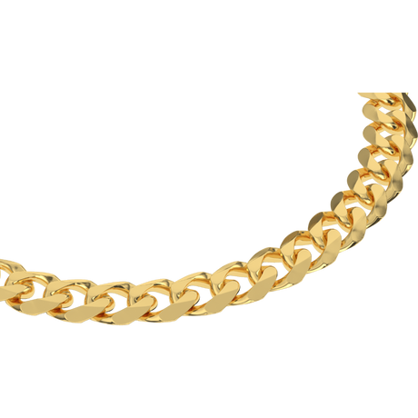 Solid Gold Curb Cuban Bracelet The Gold Gods side view 