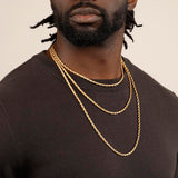 Rope Gold Chain 4mm The Gold Gods All lengths