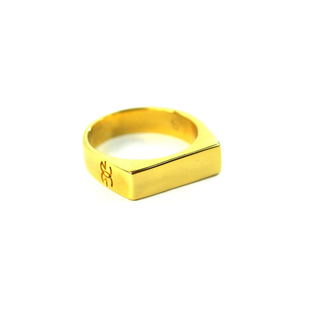 Womens Gold Bar Ring The Gold Goddess