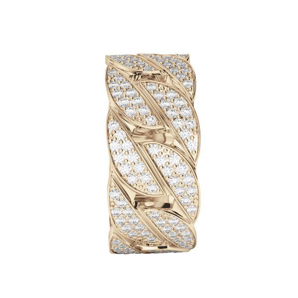 Diamond Cuban Link Ring The Gold Gods front view