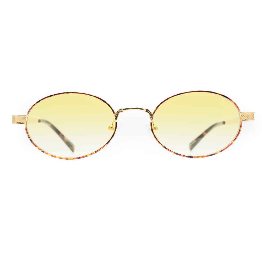 The Ares Sunglasses in Yellow with Tortoise Rim