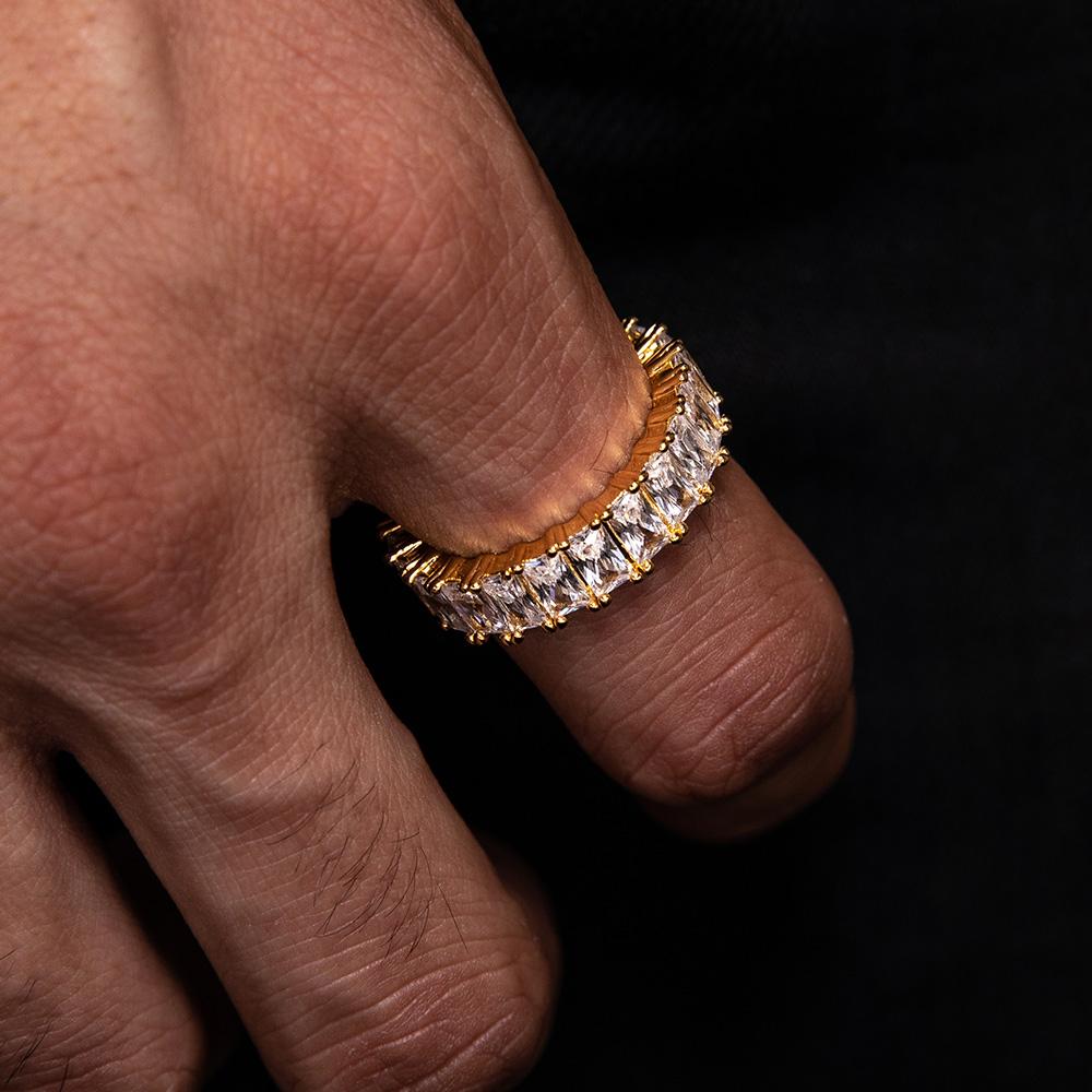 Diamond Baguette Eternity Ring The Gold Gods lifestyle view