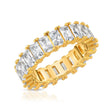 Diamond Baguette Eternity Ring The Gold Gods close up view