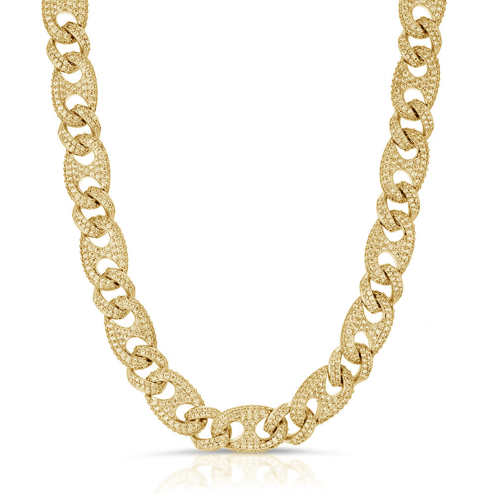 Diamond Cuban Puff Link Chain | The Gold Gods