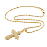 Diamond Royal Cross & Mens Rope Chain 4 The Gold Gods