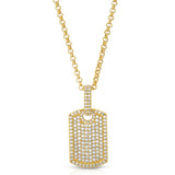 Micro Diamond Dog Tag Necklace The Gold Gods 3