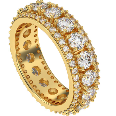 Diamond King's Eternity Ring The Gold Gods Front men's jewelry