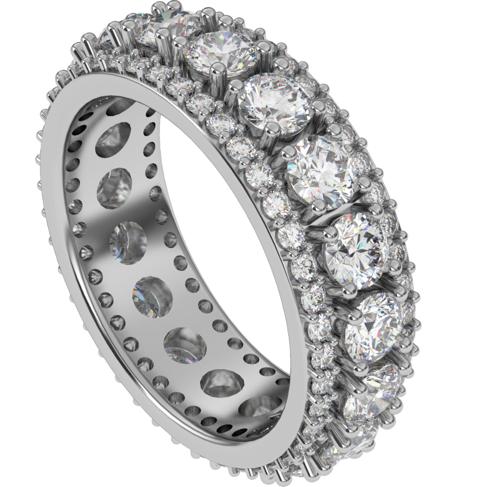 Diamond King's Eternity Ring The Gold Gods side view white gold men's jewelry 